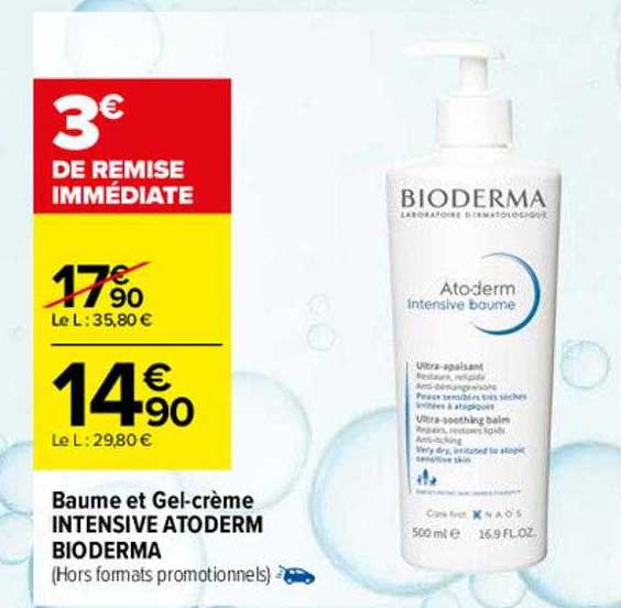 baume et gel-crème intensive atoderm bioderma