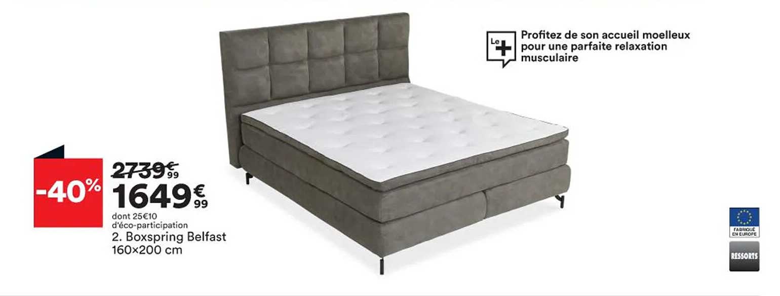 boxspring belfast 160 x 200 cm