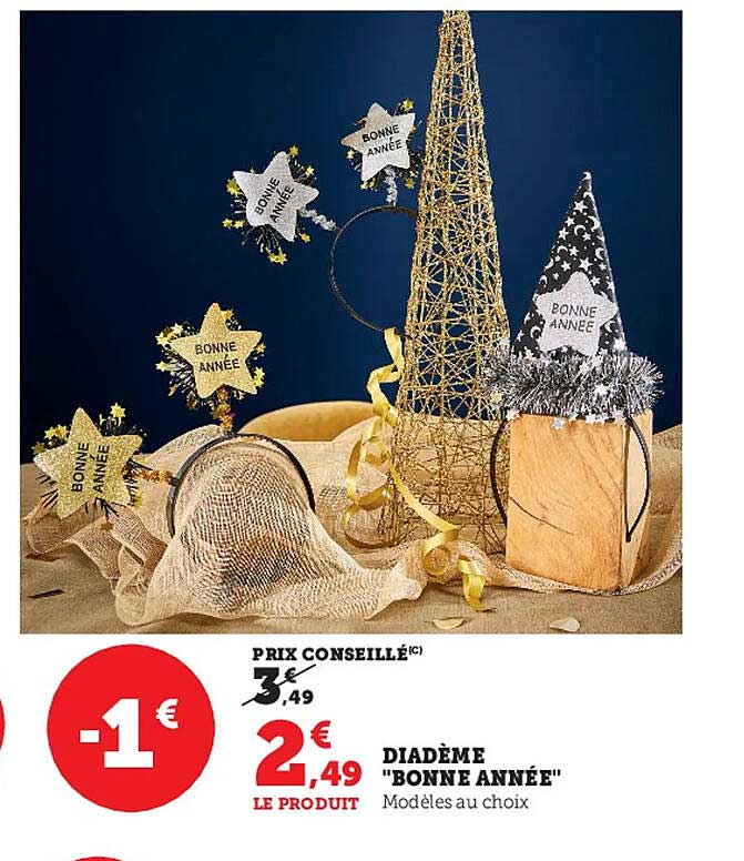 diadème "bonne année"