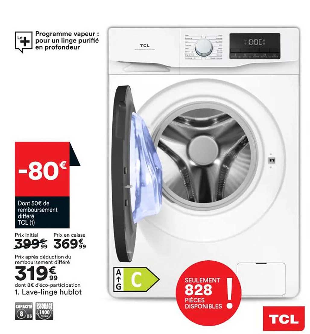 lave-linge hublot tcl