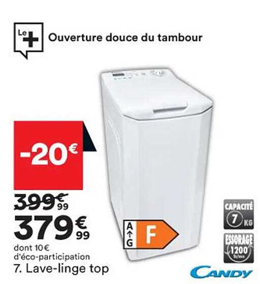 lave-linge top candy