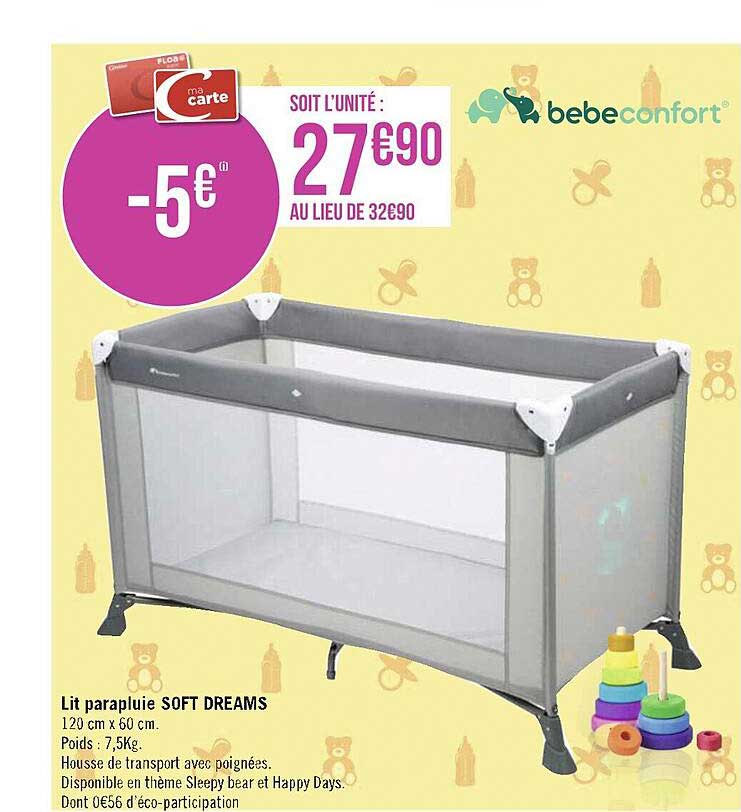 lit parapluie soft dreams bébé confort