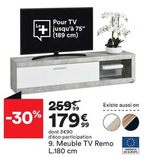 meuble tv remo l.180 cm