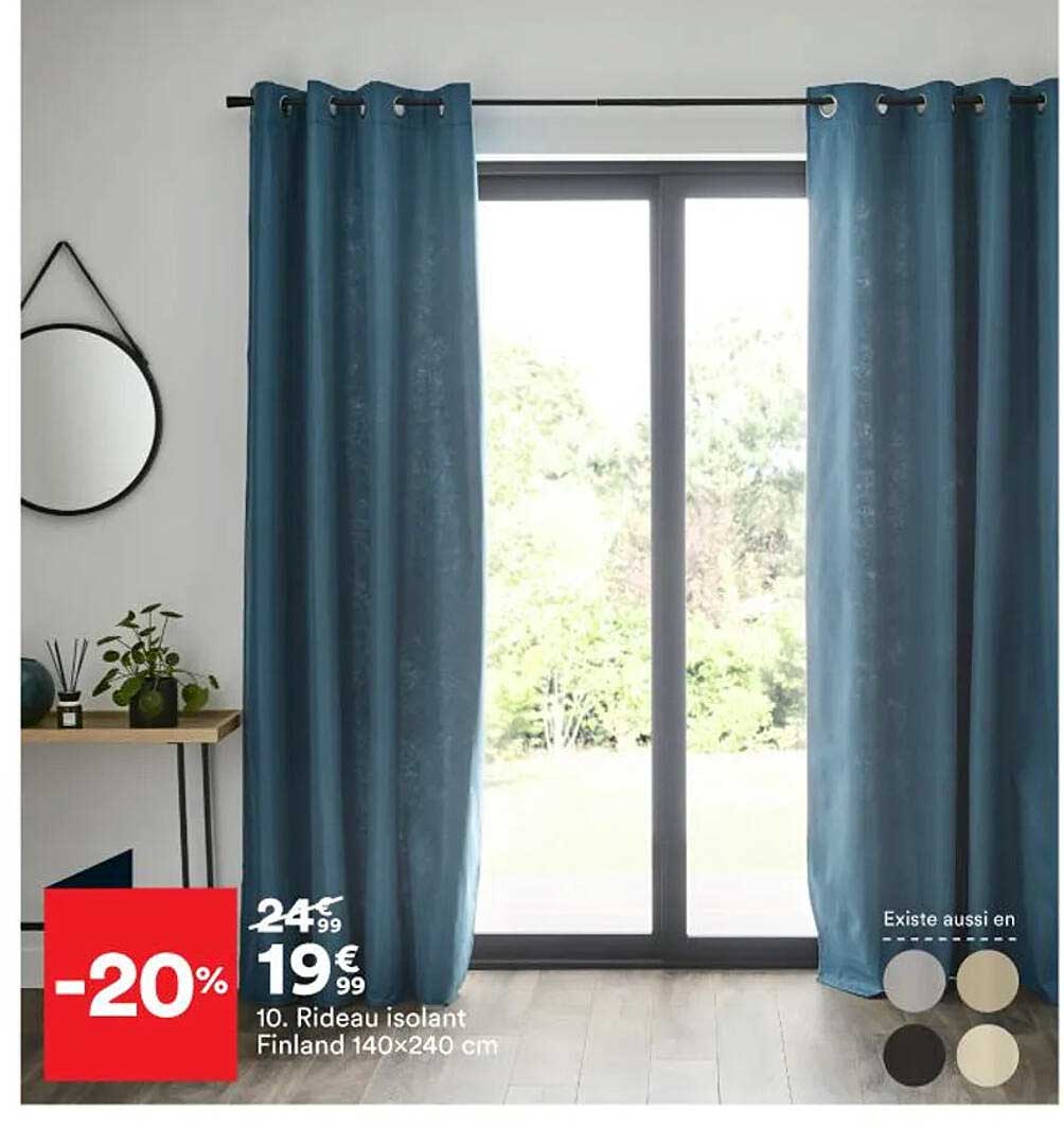 rideau isolant finland 140 x 240 cm