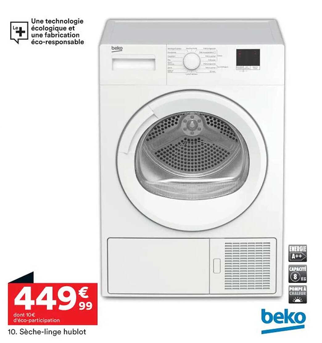sèche-linge hublot beko