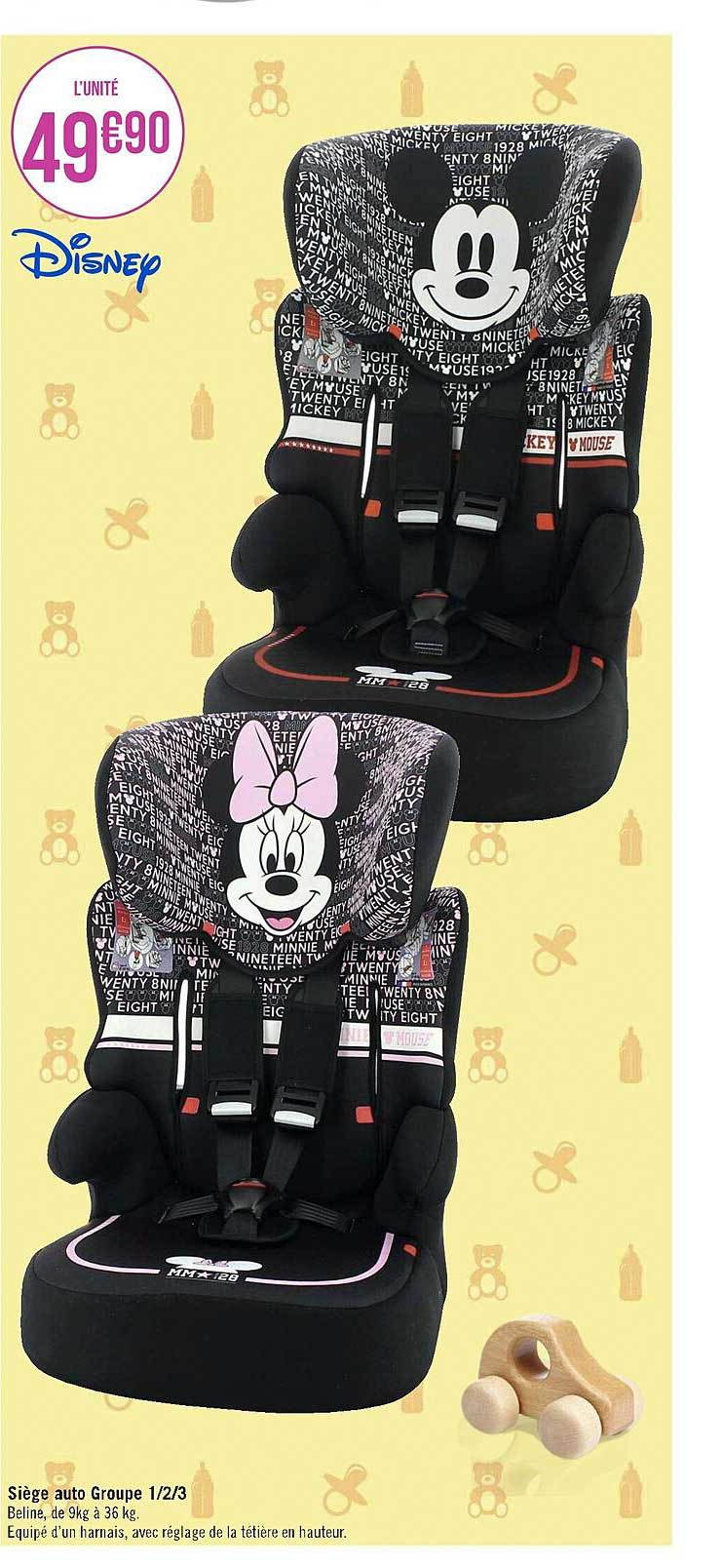 siège auto groupe 1-2-3 disney