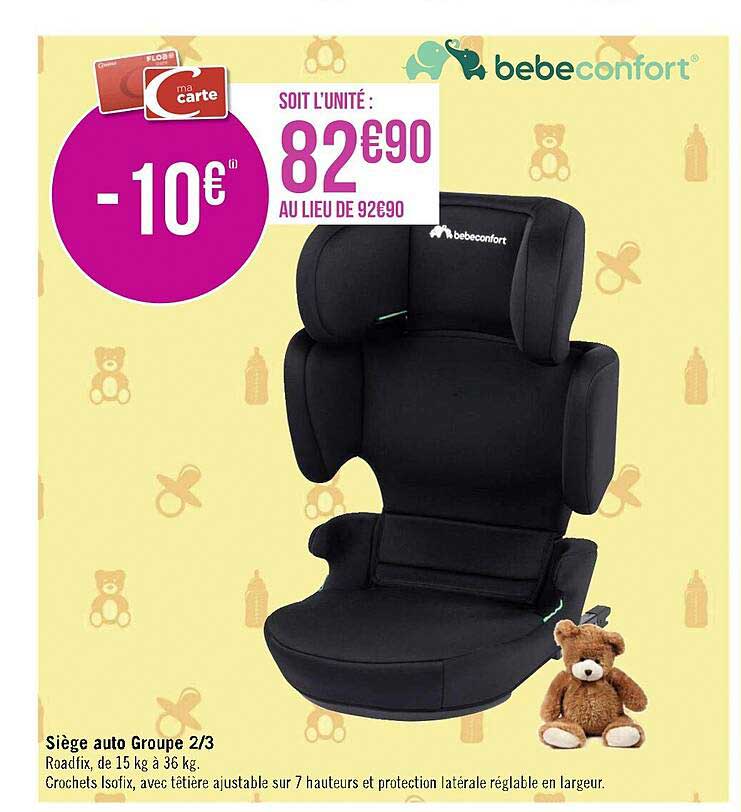 siège auto groupe 2-3 bébé confort