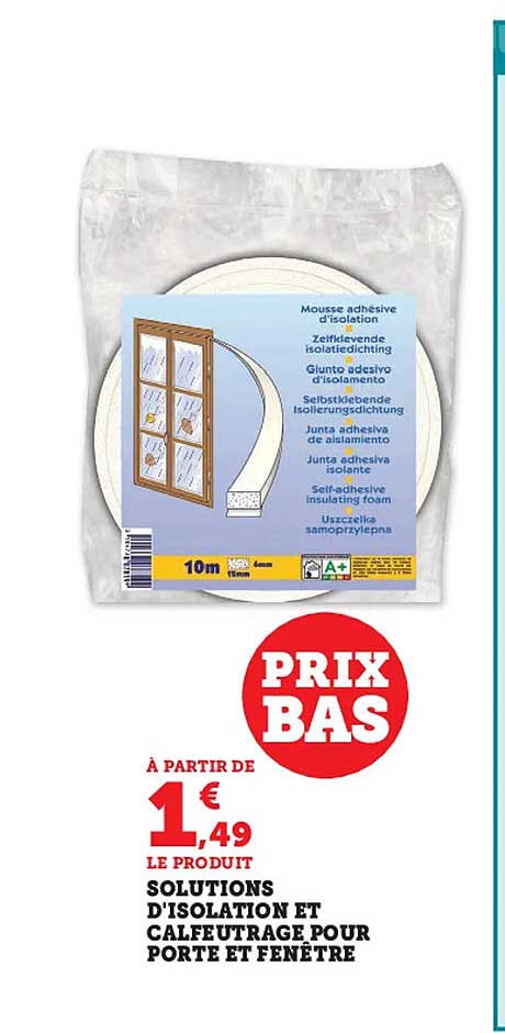 solutions d'isolation et calfeutrage pour porte et fenêtre