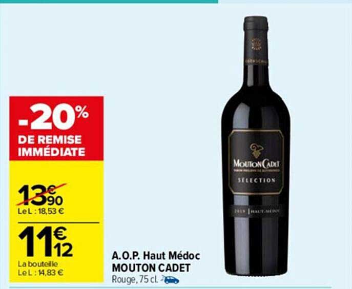 a.o.p. haut médoc mouton cadet