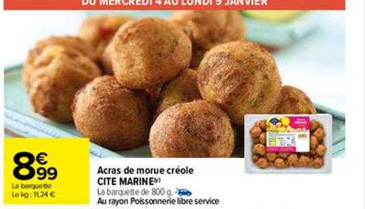 acras de morue créole cité marine