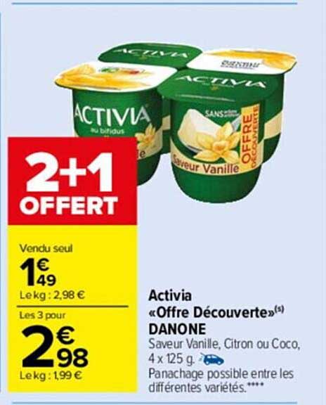 Activia «offre Découverte» Danone