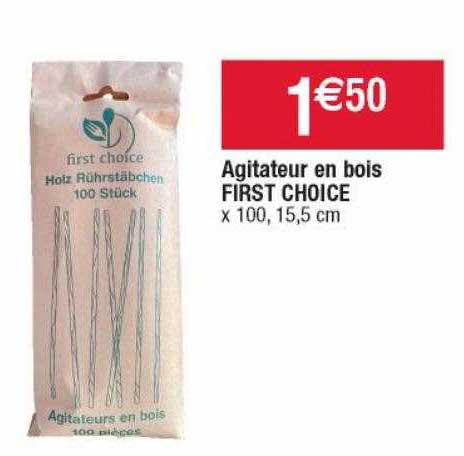 agitateur en bois first choice