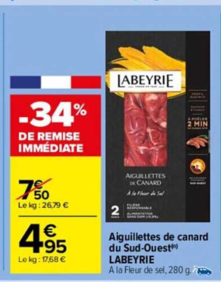aiguillettes de canard du sud-ouest labeyrie