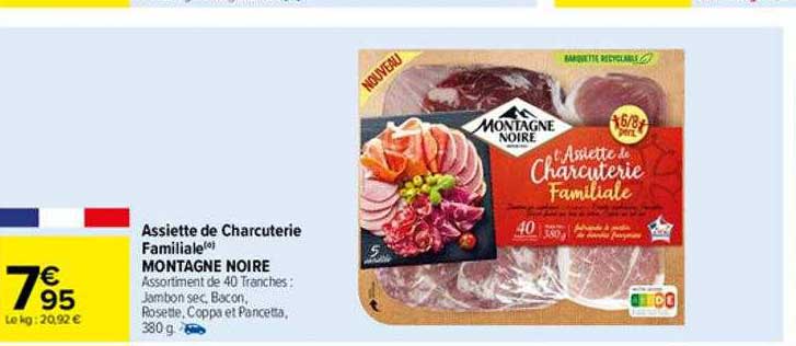 Assiette De Charcuterie Familiale Montagne Noire