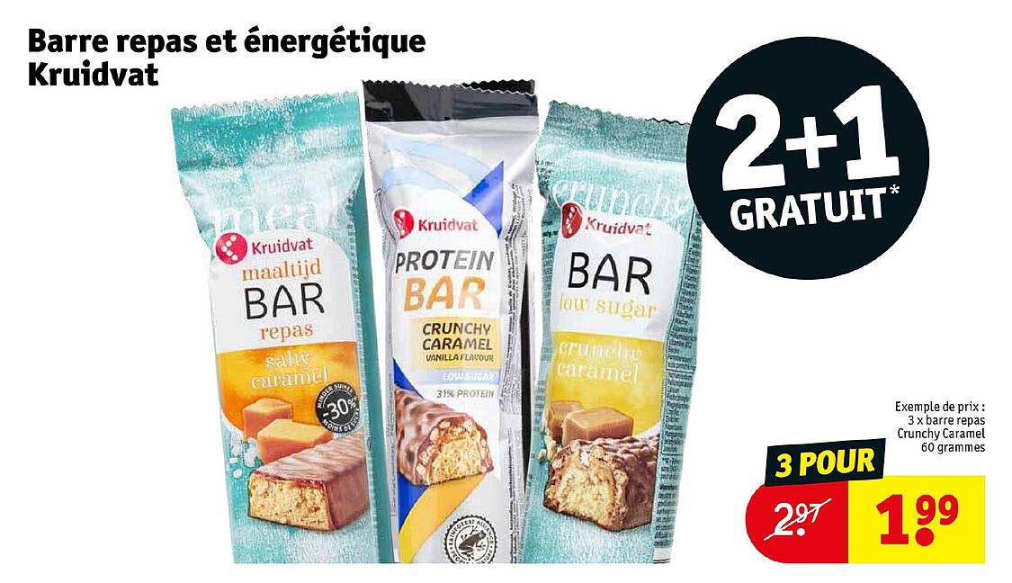 barre repas et énergétique kruidvat