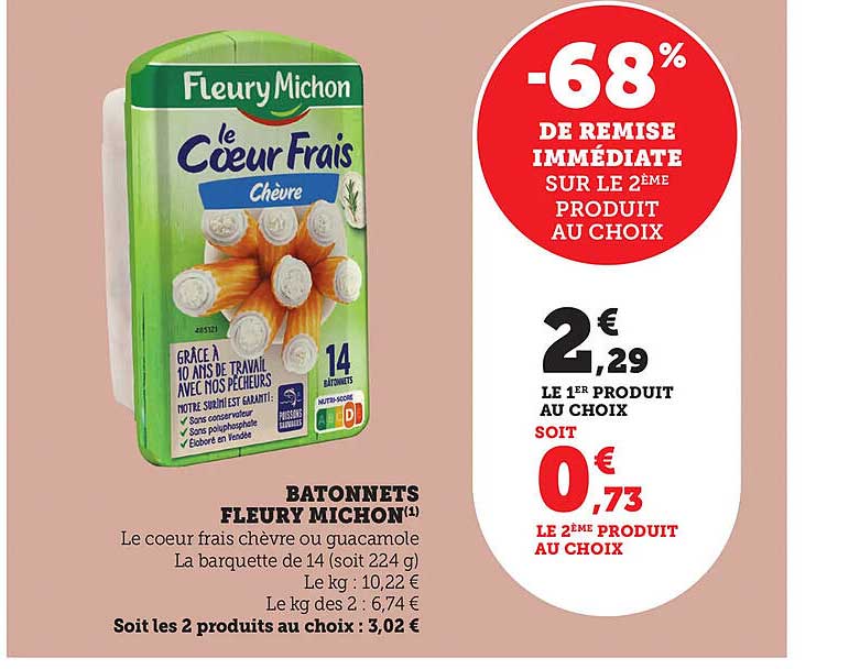 bâtonnets fleury michon