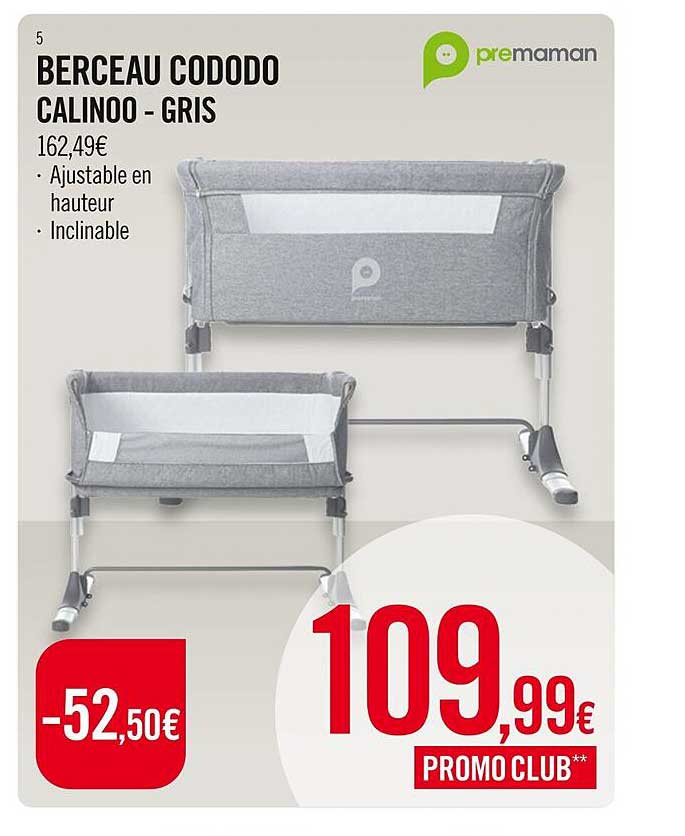 berceau cododo calinoo - gris premaman