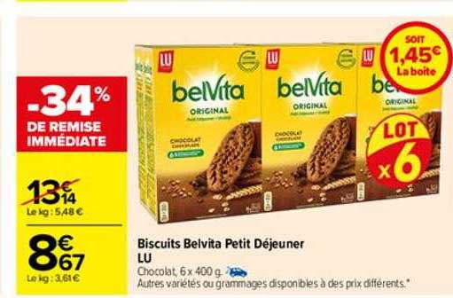 Biscuits Belvita Petit Déjeuner Lu