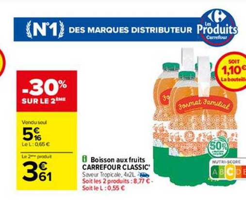 Boisson Aux Fruits Carrefour Classic'