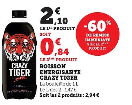 boisson énergisante crazy tiger