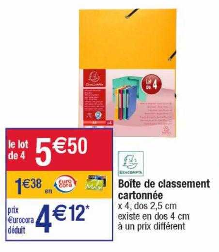 Boîte De Classement Cartonnée