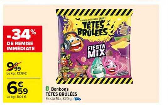 bonbons têtes brûlées