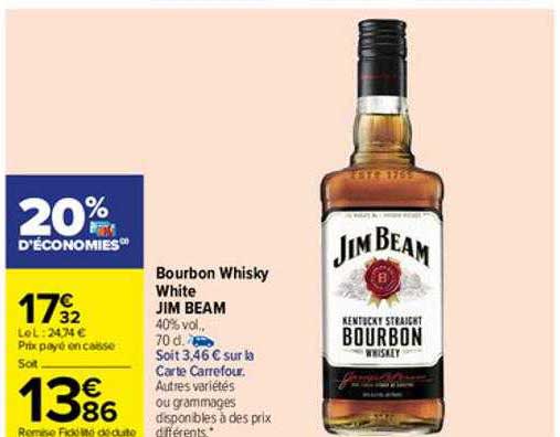 bourbon whisky white jim beam
