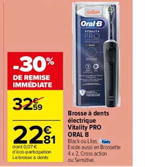 brosse à dents électrique vitality pro oral b