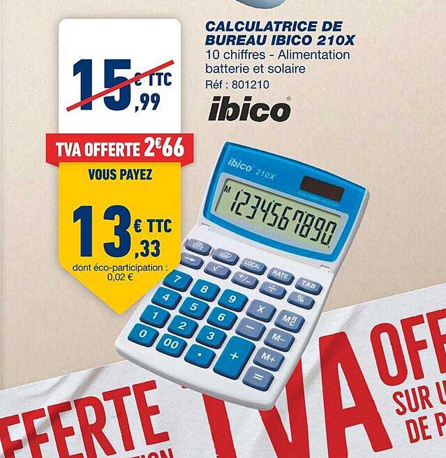calculatrice de bureau ibico 210x
