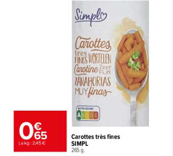 carottes très fines simpl