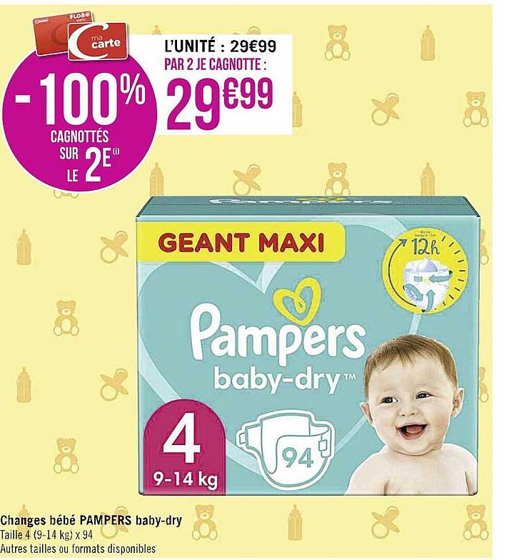 changes bébé pampers baby-dry
