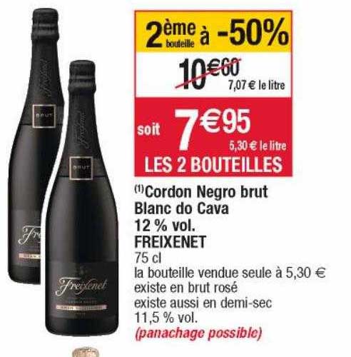 cordon negro brut blanc de cava 12% vol. freixenet