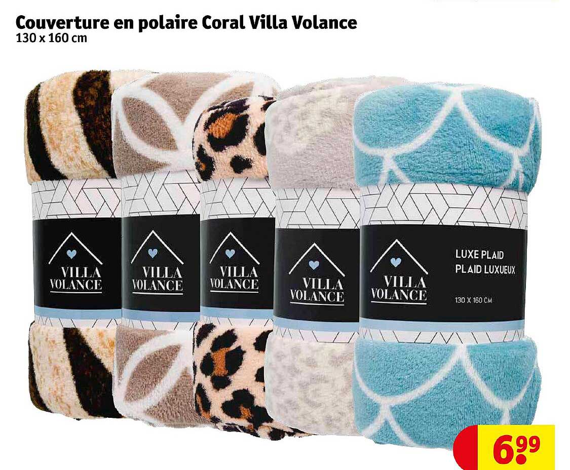 couverture en polaire coral villa volance