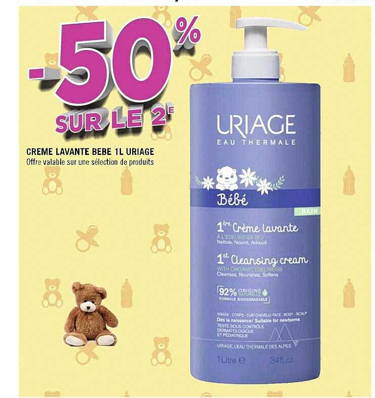 Crème Lavante Bébé 1l Uriage