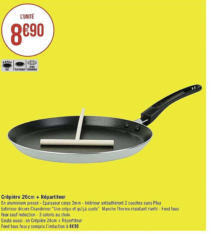 crêpière 26 cm + répartiteur