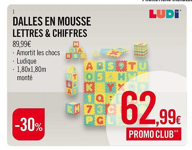 Dalles En Mousse Lettres & Chiffres Ludi