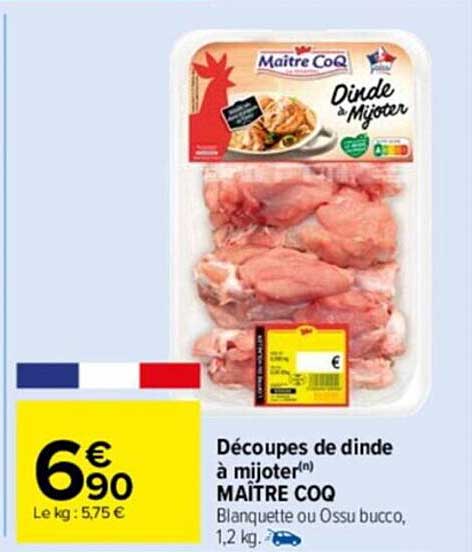 Découpes De Dinde à Mijoter Maître Coq