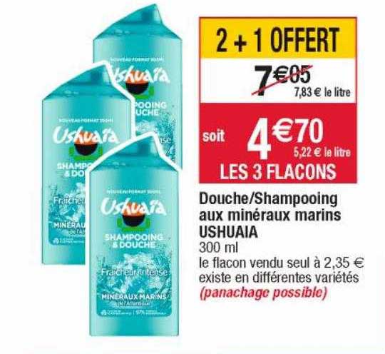 douche-shampooing aux minéraux marins ushuaïa