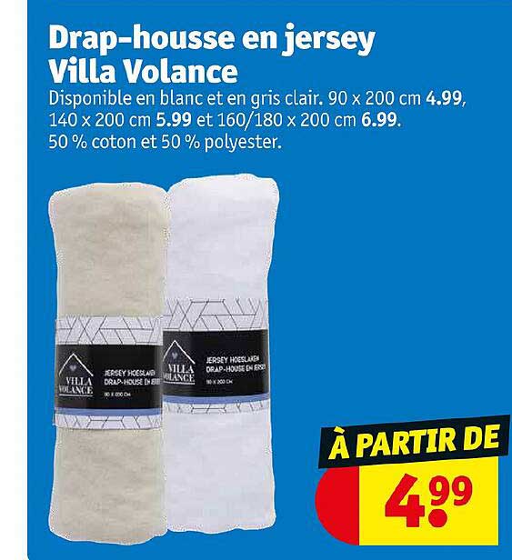 drap-housse en jersey villa volance