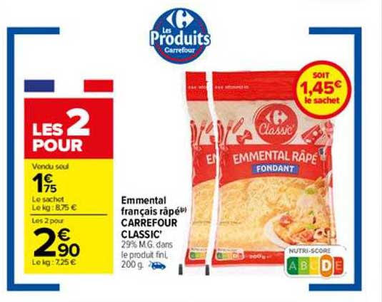 Emmental Râpé Carrefour Classic'