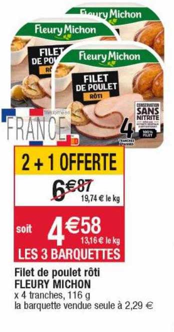 filet de poulet rôti fleury michon