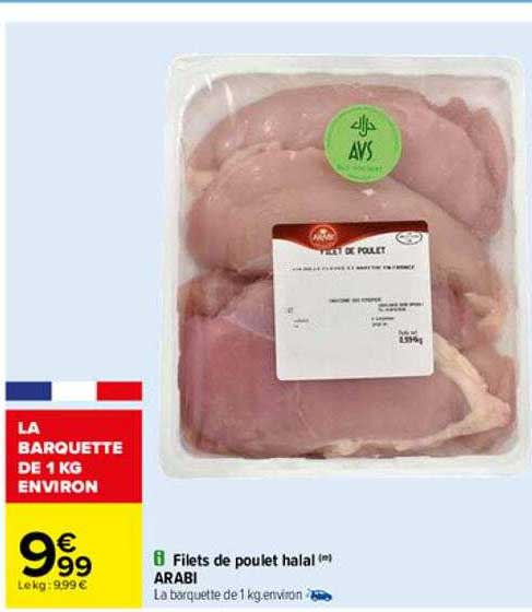 filets de poulet halal arabi