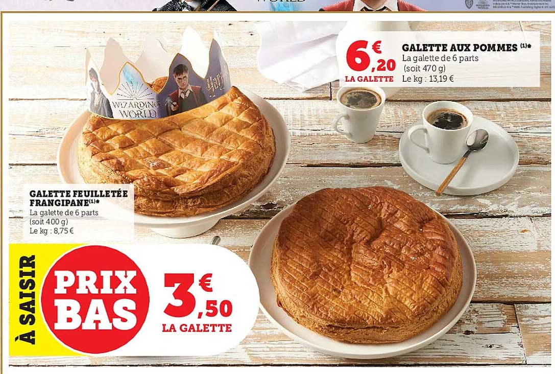 galette feuilletée frangipane, galette aux pommes