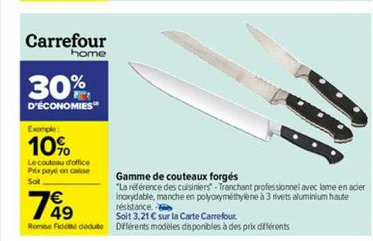 gamme de couteaux forgés carrefour home