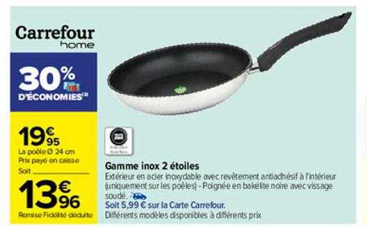 Gamme Inox 2 étoiles Carrefour Home