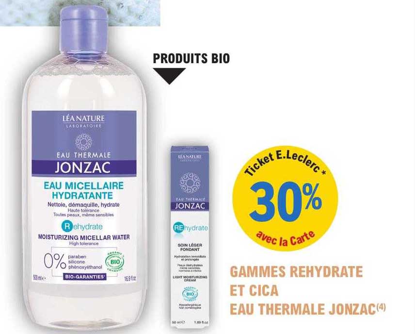 gammes réhydrate et cica eau thermale jonzac