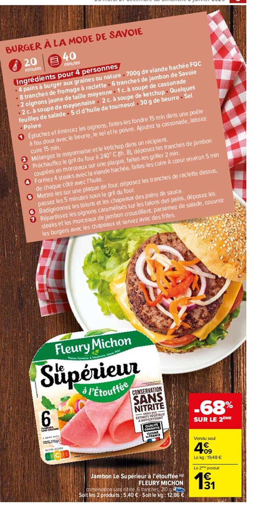 jambon le supérieur à l'étouffée fleury michon