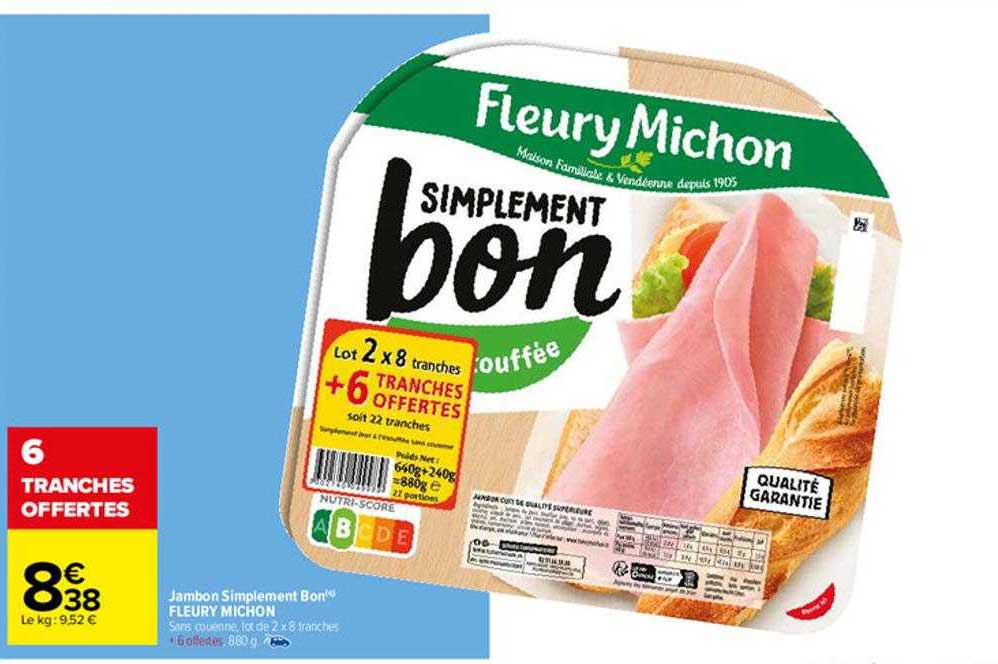 jambon simplement bon fleury michon