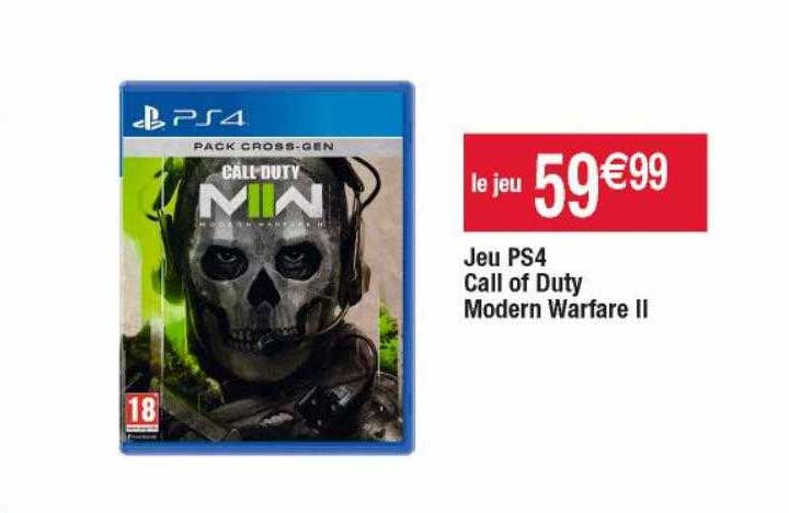jeu ps4 call of duty modern warfare II