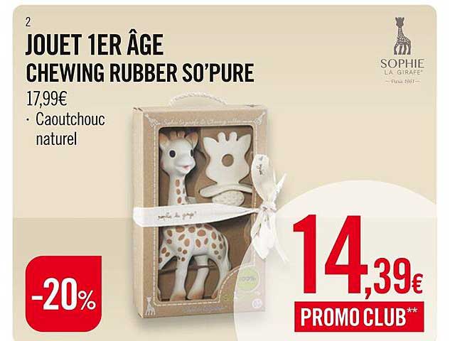 jouet 1er âge chewing rubber so'pure sophie la girafe